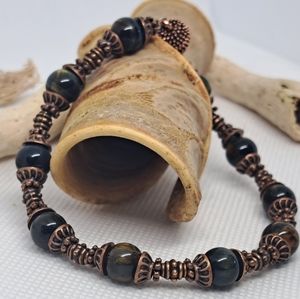 7" Blue Tigers Eye Bracelet.